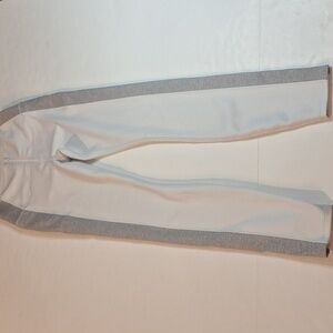 #287 Vuori High Rise Gray Colorblock Zip Up Athletic Leggings Size S B1484